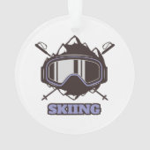 Coole Skihelm Ornament (Rückseite)