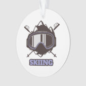 Coole Skihelm Ornament (Vorderseite)