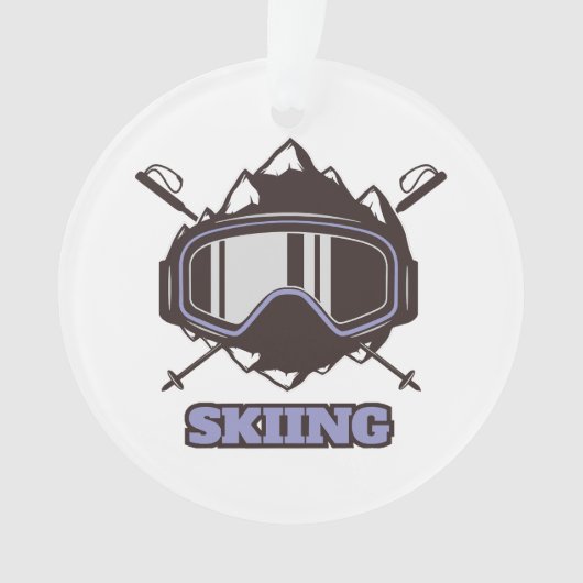 Coole Skihelm Ornament (Vorderseite)