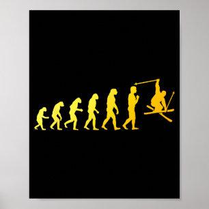 Coole Skikunst für Männer Frauen Skifahren Thema S Poster