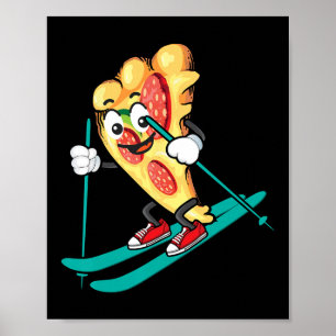 Coole Skikunst für Männer Skifahren Themenski Lo Poster