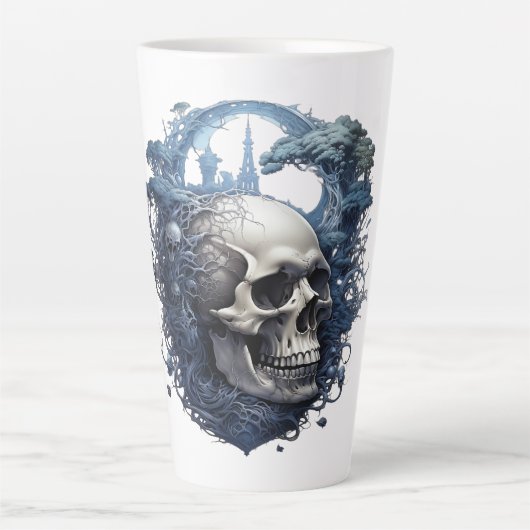🔥 💀 Coole Skull Latte Tasse 💀 🔥 (Vorderseite)