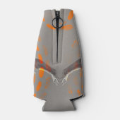 Coole Skulpturenskulptur und orangefarbene Kreise Flaschenkühler (Rückseite)