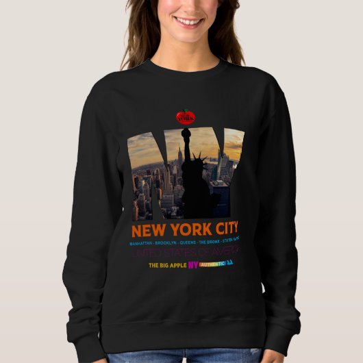 Coole Skyline Illustration Graphic De Sweatshirt (Vorderseite)