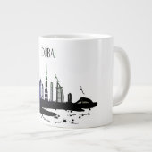 Coole Skyline-Skizze aus Dubai Jumbo-Tasse (Vorderseite Rechts)