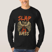 Coole Slap-the-Bass Gitarre mit Flügelschlag Exp T-Shirt (Vorderseite)