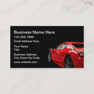 Coole Sleek Modern Automotive Business Cards Visitenkarte
