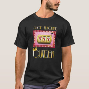 Coole Slotmaschine Königin Präsentiert Casino Card T-Shirt