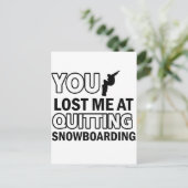 Coole Snowboarddesigns Postkarte (Stehend Vorderseite)