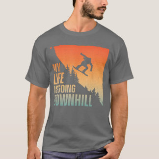 Coole Snowboardingkunst für Männer Frauen Snowboar T-Shirt