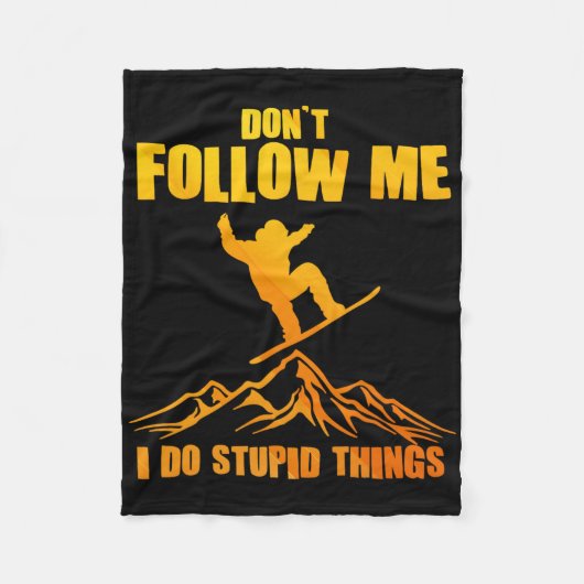 Coole Snowboardkunst für Männer Schneeschuhwandern Fleecedecke (Vorderseite)