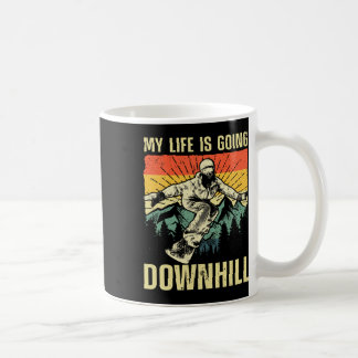 Coole Snowboardkunst für Männer Schneeschuhwandern Kaffeetasse