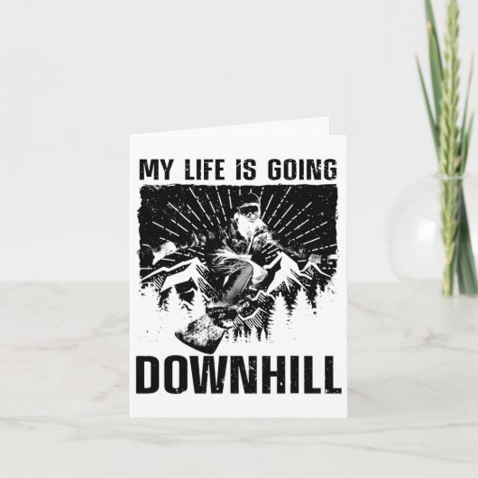 Coole Snowboardkunst für Männer Schneeschuhwandern Karte (Vorderseite)