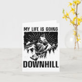 Coole Snowboardkunst für Männer Schneeschuhwandern Karte (Gelbe Blume)