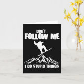 Coole Snowboardkunst für Männer Schneeschuhwandern Karte (Gelbe Blume)