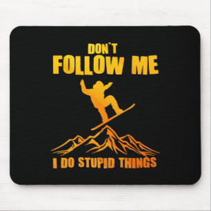 Coole Snowboardkunst für Männer Schneeschuhwandern Mousepad