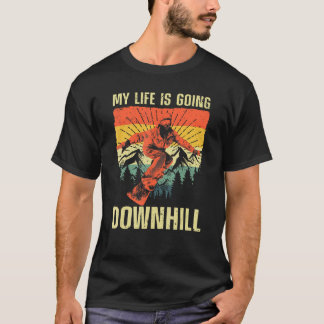 Coole Snowboardkunst für Männer Schneeschuhwandern T-Shirt