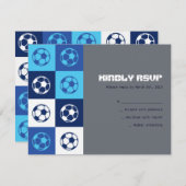 COOLE SOCCER-Bar Bat Mitzvah-Antwortkarte RSVP Karte (Vorne/Hinten)