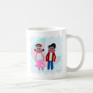 Coole Sock Hop Sock Affen Retro Cartoon Kunst Kaffeetasse