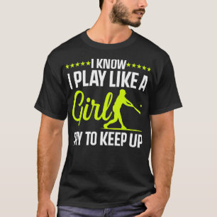 Coole Softball für Girls-Baseball-Fangtafel T-Shirt