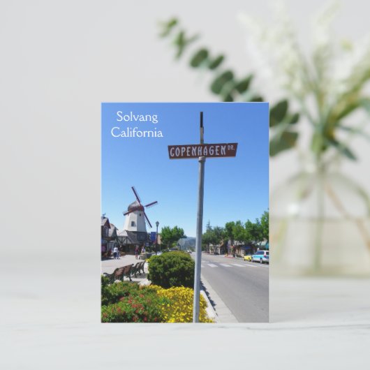Coole Solvang Postkarte! Postkarte (Stehend Vorderseite)
