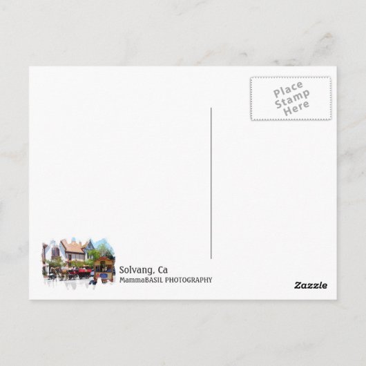 Coole Solvang Postkarte! Postkarte (Rückseite)