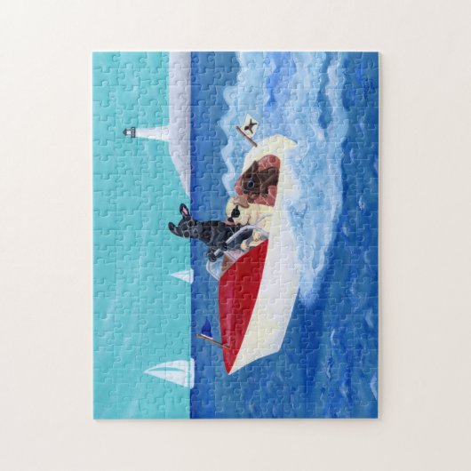 Coole Sommer-Labrador-Malerei Puzzle (Vertikal)