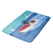 Coole Sommer Labradors Malerei Badematte (Schrägansicht)