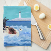 Coole Sommer Labradors Malerei Küchentuch (Viertel Falte)