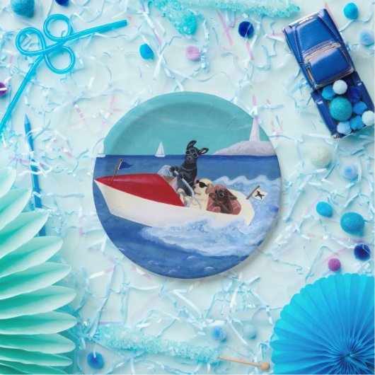 Coole Sommer Labradors Malerei Pappteller (Party)