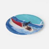 Coole Sommer Labradors Malerei Pappteller (Schrägansicht)