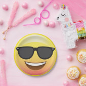 Coole Sommer-Sonnenbrillen Emoji Party-Platte Pappteller (Party)