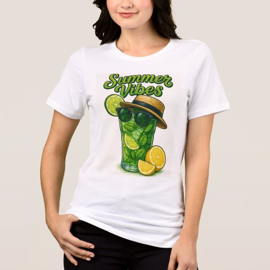 coole Sommer Stimmung Tri-Blend Shirt (Vorderseite)
