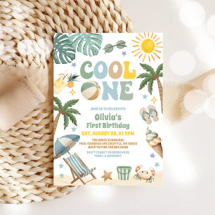 Coole Sommer-Strandparty zum 1. Geburtstag  Einladung