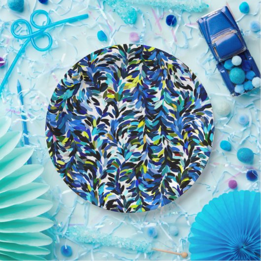 Coole Sommerfarben - Farbmuster für Spritzer Pappteller (Party)