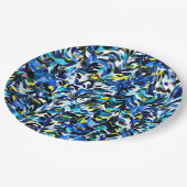 Coole Sommerfarben - Farbmuster für Spritzer Pappteller (Schrägansicht)