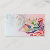 Coole Sommerfarben Wirbel Blume Visitenkarte (Rückseite)