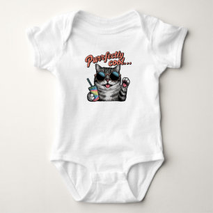 Coole Sommerkatze Baby Strampler