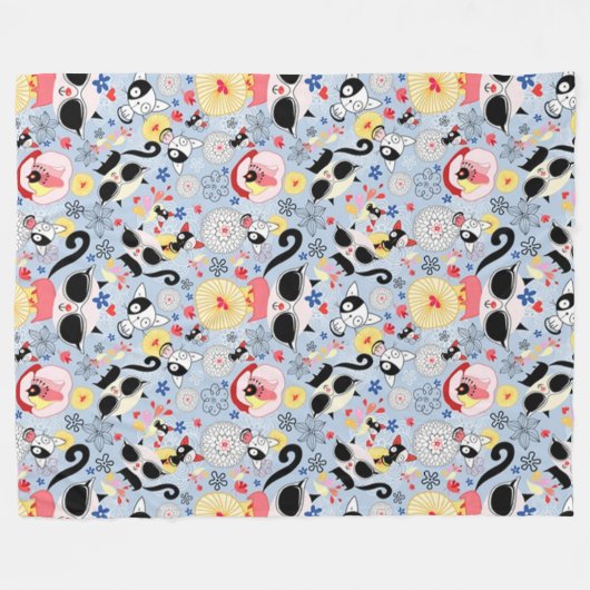 Coole Sommerküche Fleecedecke (Vorderseite (Horizontal))