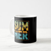 Coole Sommerpalmen und Wasser Kaffeetasse (Vorderseite Links)