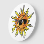 COOLE SOMMERSONNE GROßE WANDUHR (Winkel)