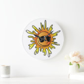 COOLE SOMMERSONNE GROßE WANDUHR (Zuhause)