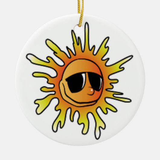 COOLE SOMMERSONNE KERAMIK ORNAMENT (Vorne)