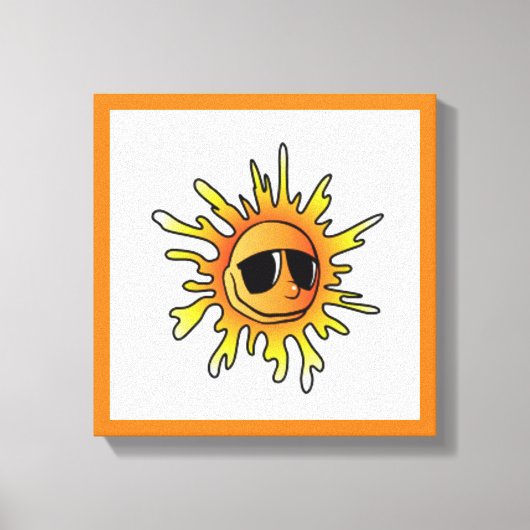 COOLE SOMMERSONNE LEINWANDDRUCK (Vorderseite)