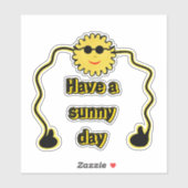 Coole Sonne Aufkleber (Blatt)