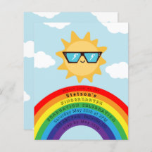 Coole Sonne und Regenbogen Haushalt Kinder Abschlu