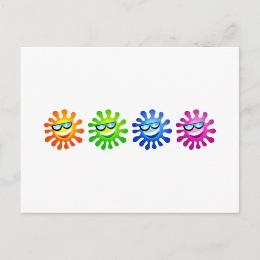 Coole Sonnen Postkarte (Vorderseite)