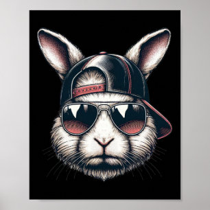 Coole Sonnenanbetung mit glücklichen Osterjungen M Poster