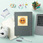 Coole Sonnenblume mit Sonnenbrille Aufkleber (iPad Hülle)