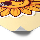 Coole Sonnenblume mit Sonnenbrille Poster (Ecke)